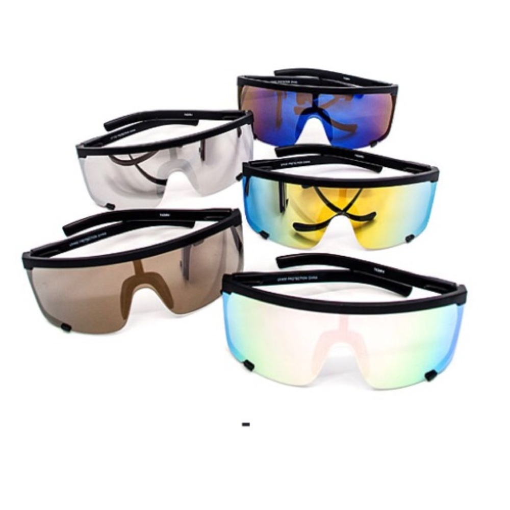 TRENDY reflector shield sunglasses. Polarized UV